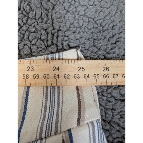 Lane Bryant Capri Womens 28 Ivory Striped Crop The Laney Capris Wide Leg Buttons - Picture 12 of 14